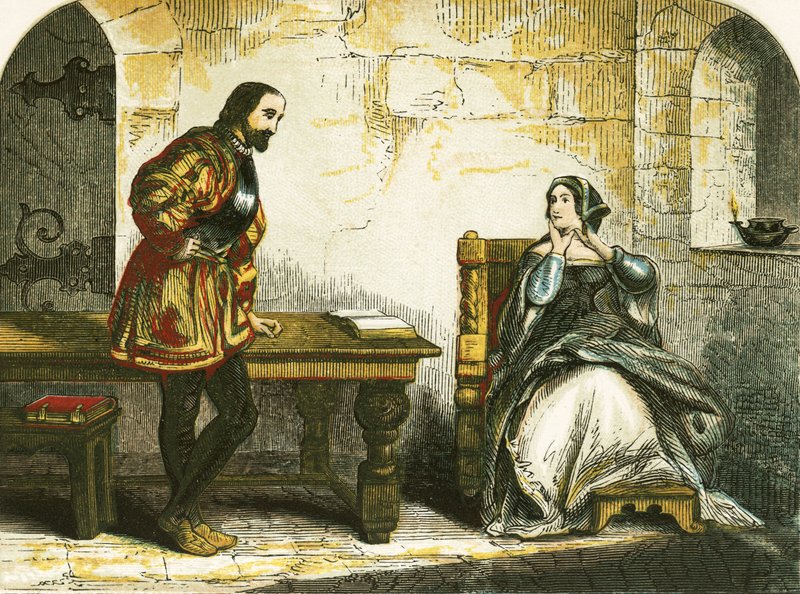 Rozhovor Anny Boleynové s poručíkem věže od English School