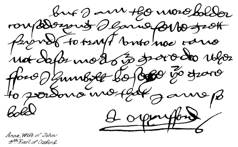 Anne, manželka Johna, 4. hraběte z Oxfordu od English School