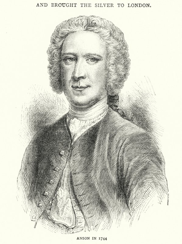 Anson v roce 1744 (rytina) od English School