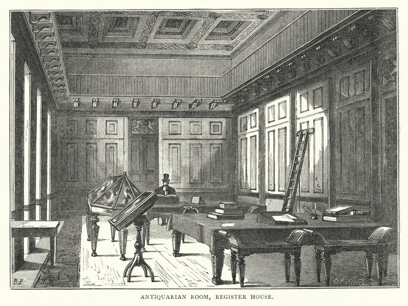 Antiquarian Room, Register House (rytina) od English School
