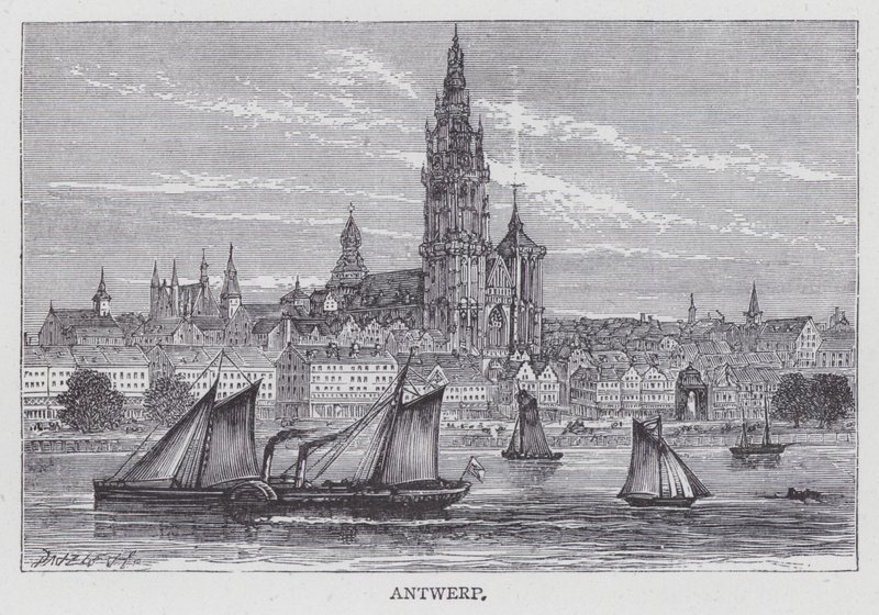 Antverpy (rytina) od English School