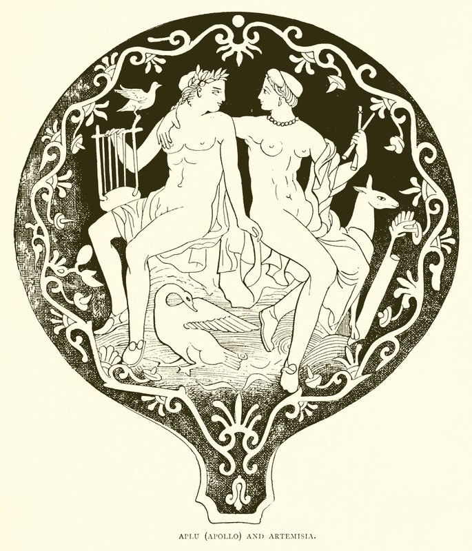 Aplu (Apollo) a Artemisia od English School