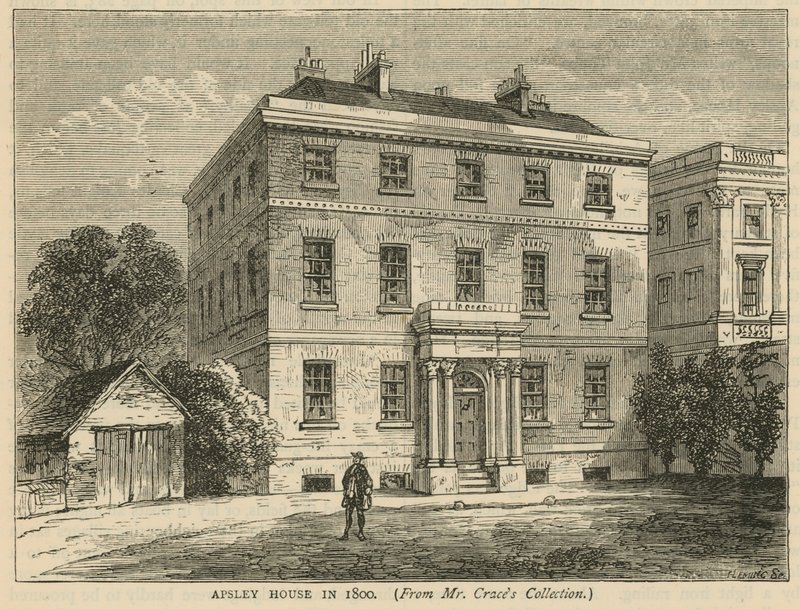 Apsley House, Hyde Park, Londýn, v roce 1800 od English School