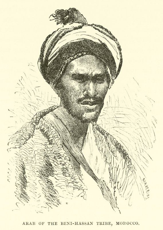 Arab z kmene Beni-Hassan, Maroko od English School