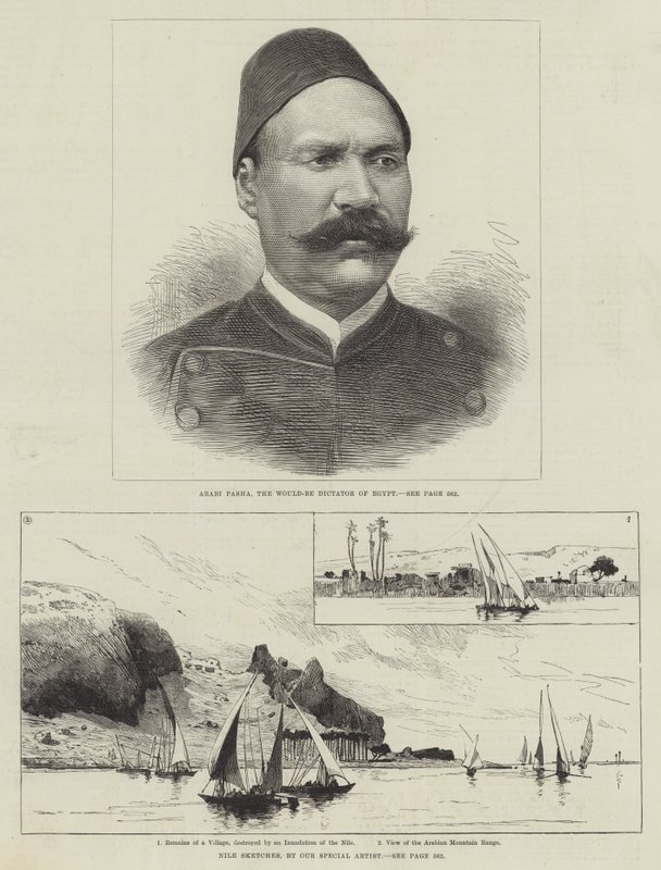 Arabi Pasha a Sketches of Egypt (rytina) od English School