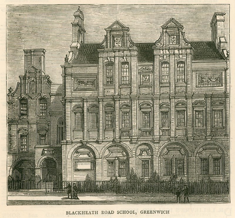 Architektura londýnské školní rady: Blackheath Road School, Greenwich, Londýn od English School