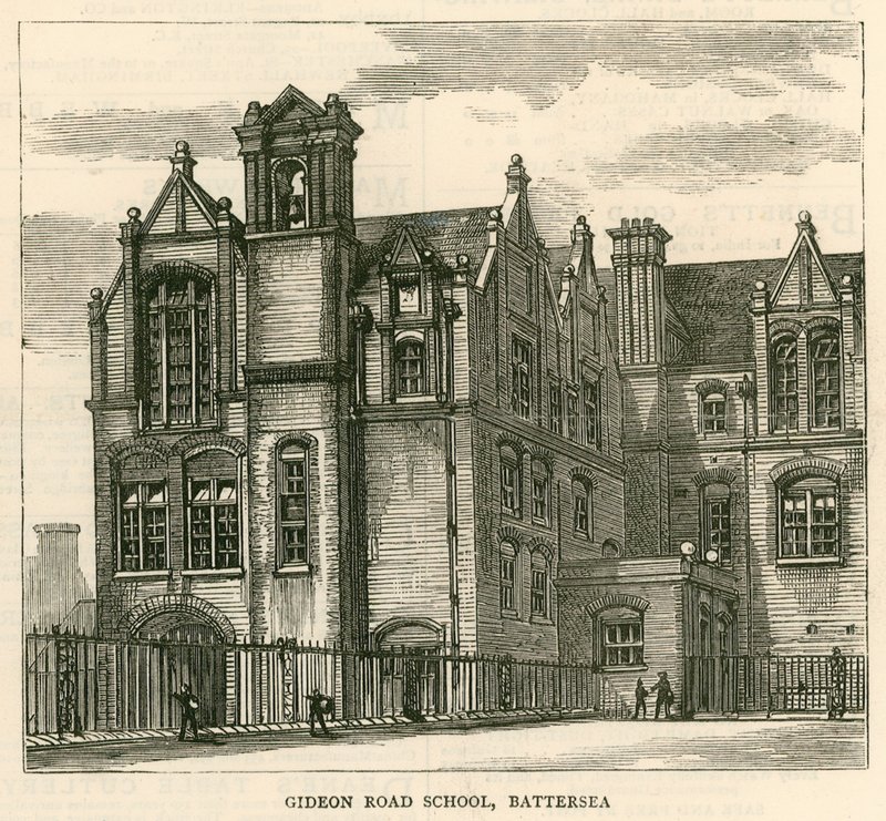 Architektura londýnské školní rady: Gideon Road School, Battersea, Londýn od English School
