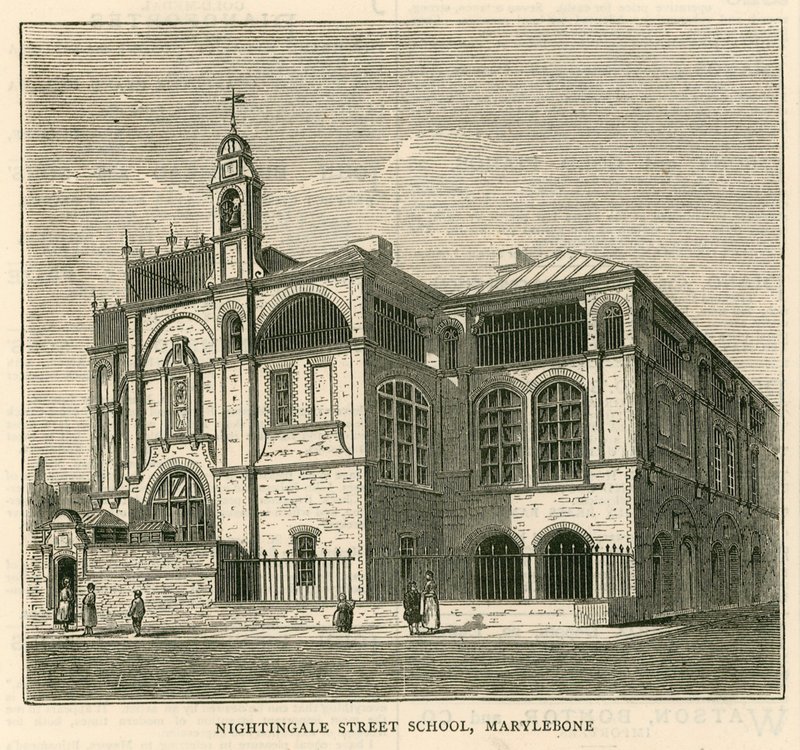 Architektura londýnské školní rady: Nightingale Street School, Marylebone, Londýn od English School