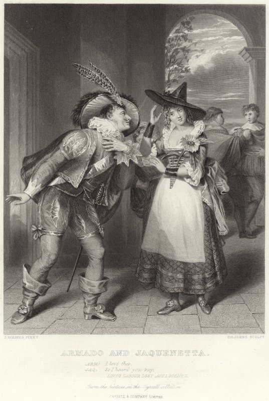 Armado a Jaquenetta, Loves Labor Lost, I. dějství, Scéna II od English School