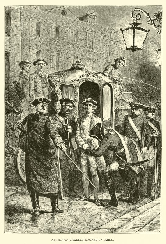 Zatčení Charlese Edwarda v Paříži od English School