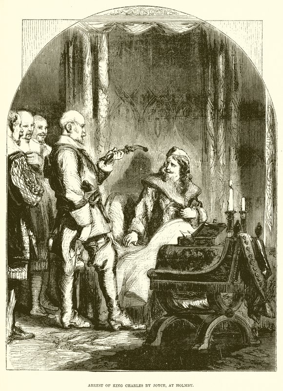 Zatčení krále Charlese Joyce v Holmby od English School