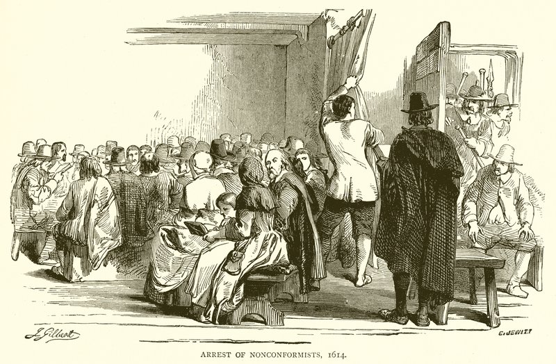 Zatčení nonkonformistů, 1614 od English School