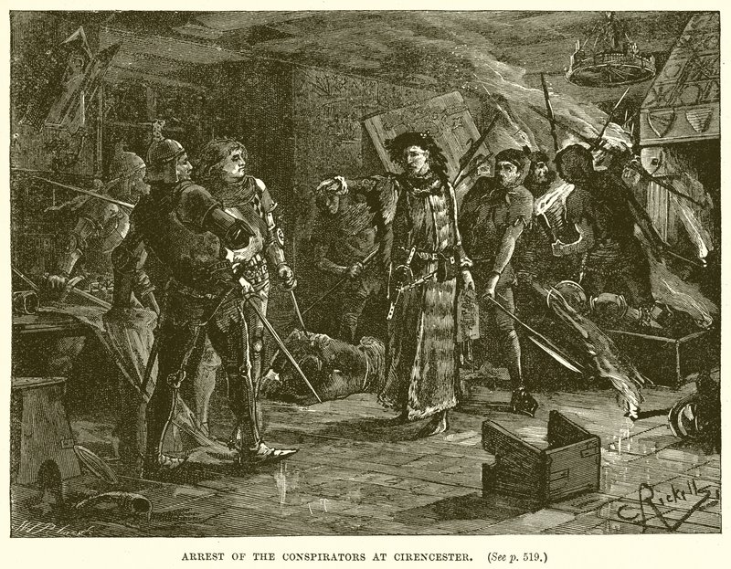 Zatčení spiklenců v Cirencesteru od English School