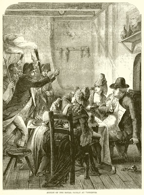 Zatčení královské rodiny ve Varennes od English School