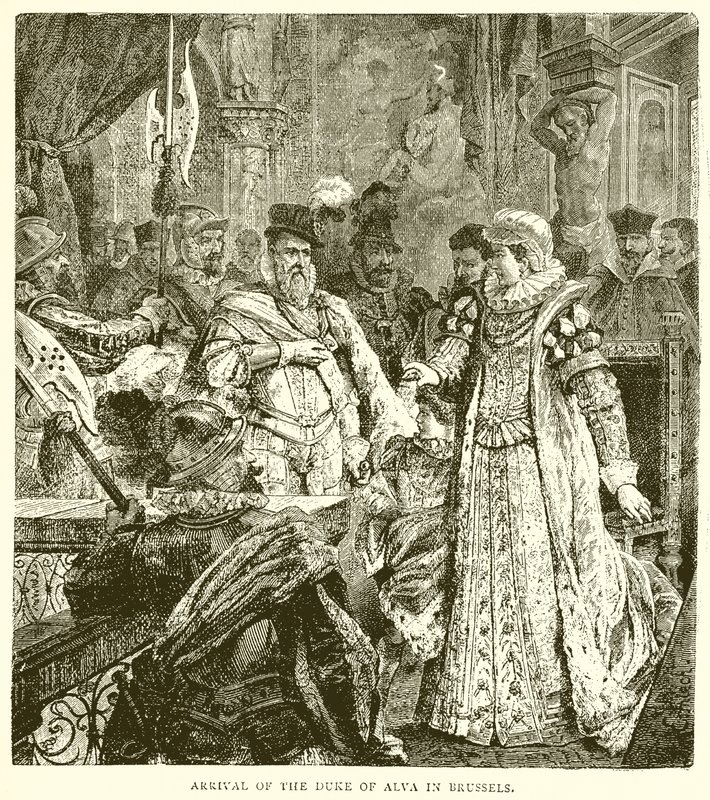 Příjezd vévody z Alvy do Bruselu od English School