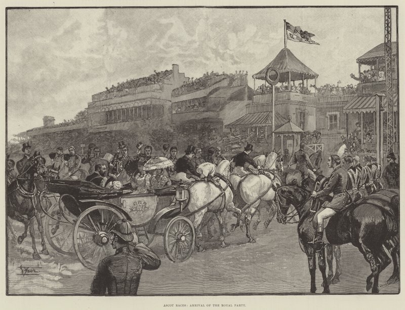 Ascot Races, Příjezd Royal Party (rytina) od English School