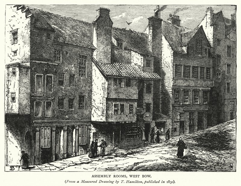 Montážní místnosti, West Bow (rytina) od English School
