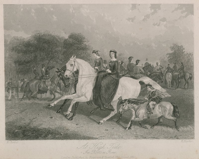 Při přílivu v Rotten Row, Hyde Park, Londýn od English School