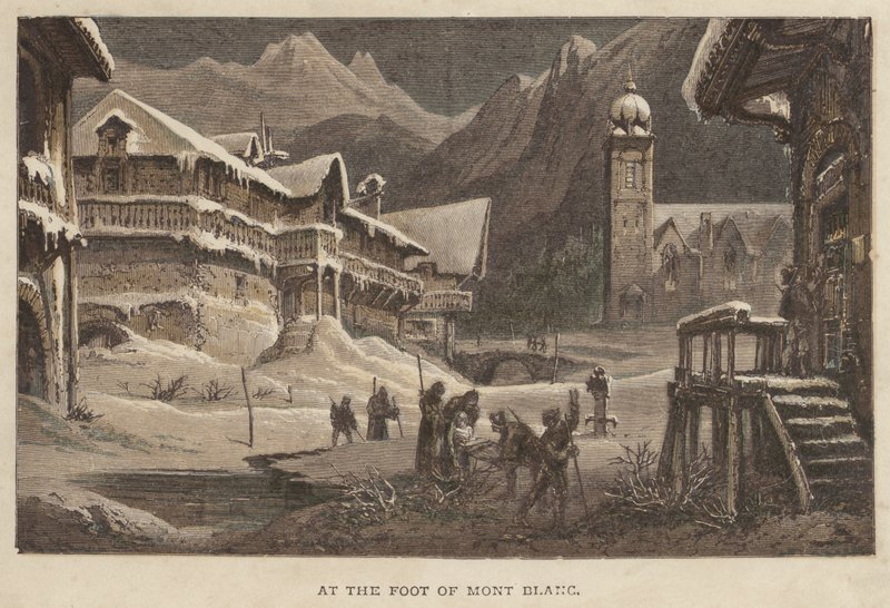 Na úpatí Mont Blanc (barevná rytina) od English School