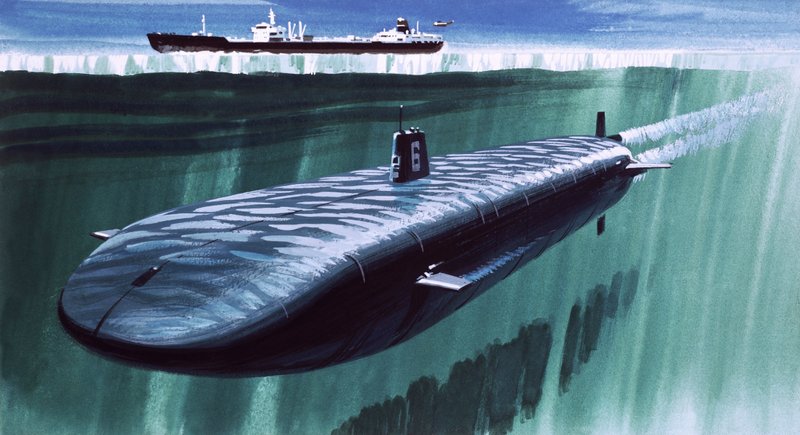 Atomová ponorka pod ledem od English School