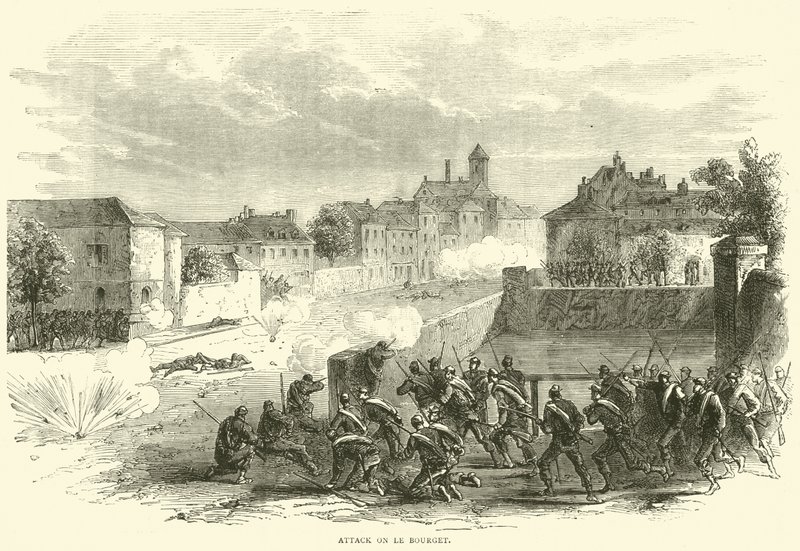 Útok na Le Bourget, říjen 1870 od English School