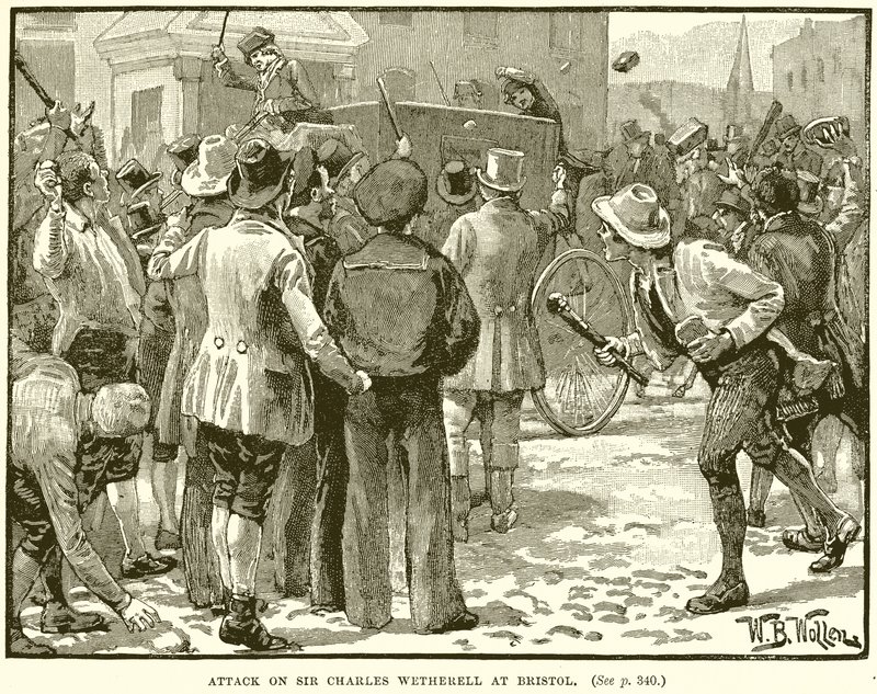 Útok na sira Charlese Wetherella v Bristolu od English School