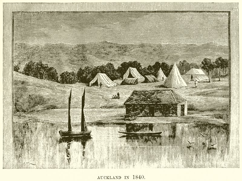 Auckland v roce 1840 od English School