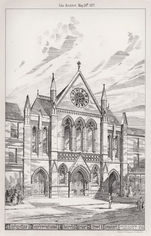 Augustine Congregation Church, Friar Street, Reading (rytina) od English School