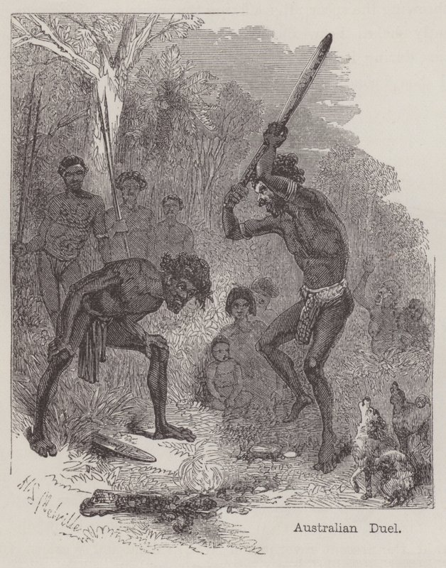 Australian Duel (rytina) od English School