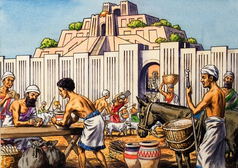 Aztécké město Tenochtitlan od English School