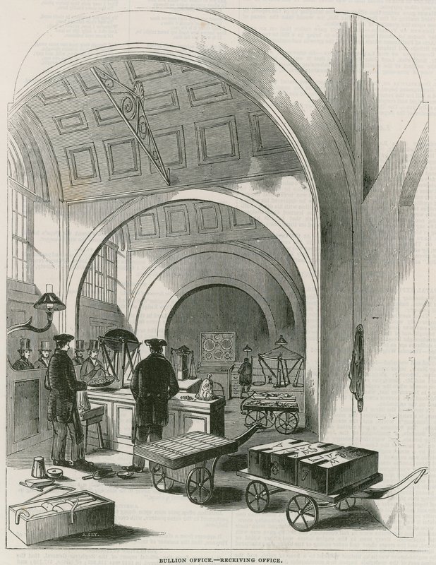 Bank of England, Bullion Office a Gold Weighing Room od English School
