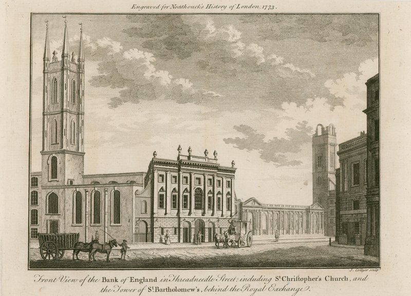 Bank of England, East Wing přidal Sir Robert Taylor, 1765 od English School