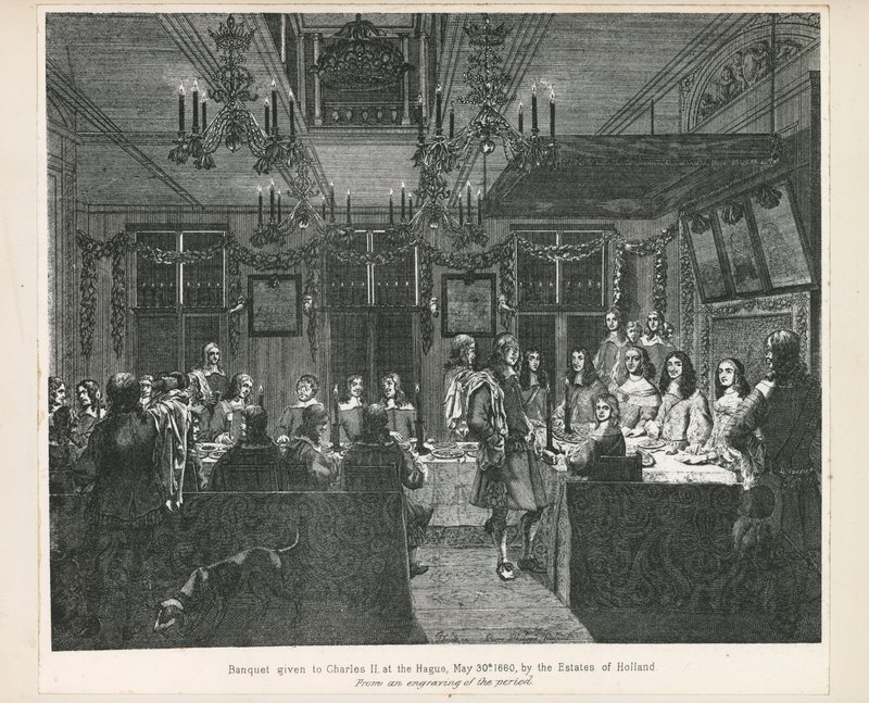 Banket udělený králi Karlu II, 30. května 1660, holandskými stavy od English School