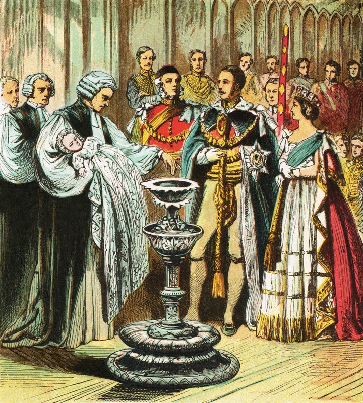 Křest prince z Walesu od English School