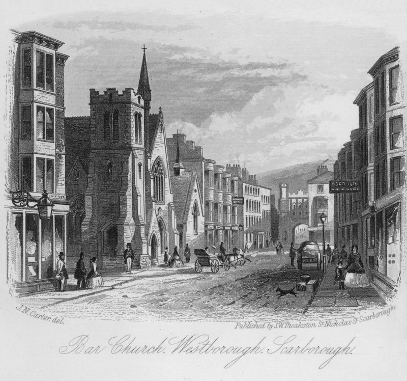 Bar Church, Westborough, Scarborough (rytina) od English School