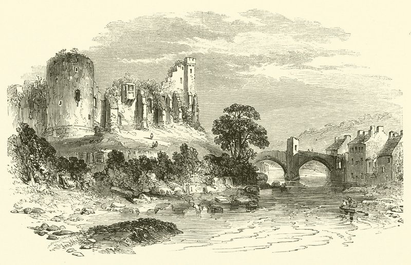 Barnard Castle (rytina) od English School