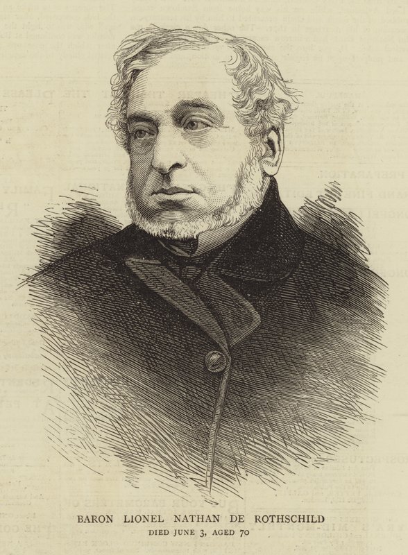 Baron Lionel Nathan de Rothschild (rytina) od English School