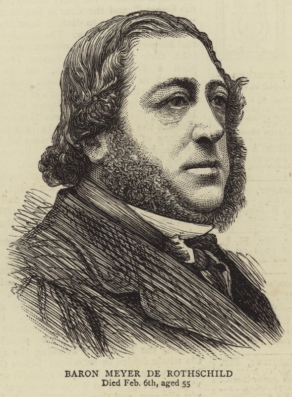 Baron Mayer de Rothschild (rytina) od English School