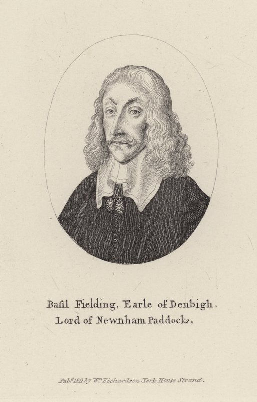 Basil Fielding, hrabě z Denbigh (rytina) od English School
