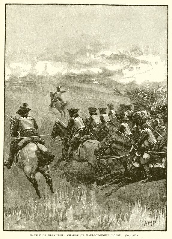 Bitva o Blenheim: Charge of Marlboroughs Horse od English School