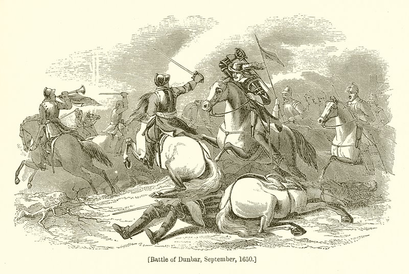 Bitva u Dunbaru, září 1650 od English School
