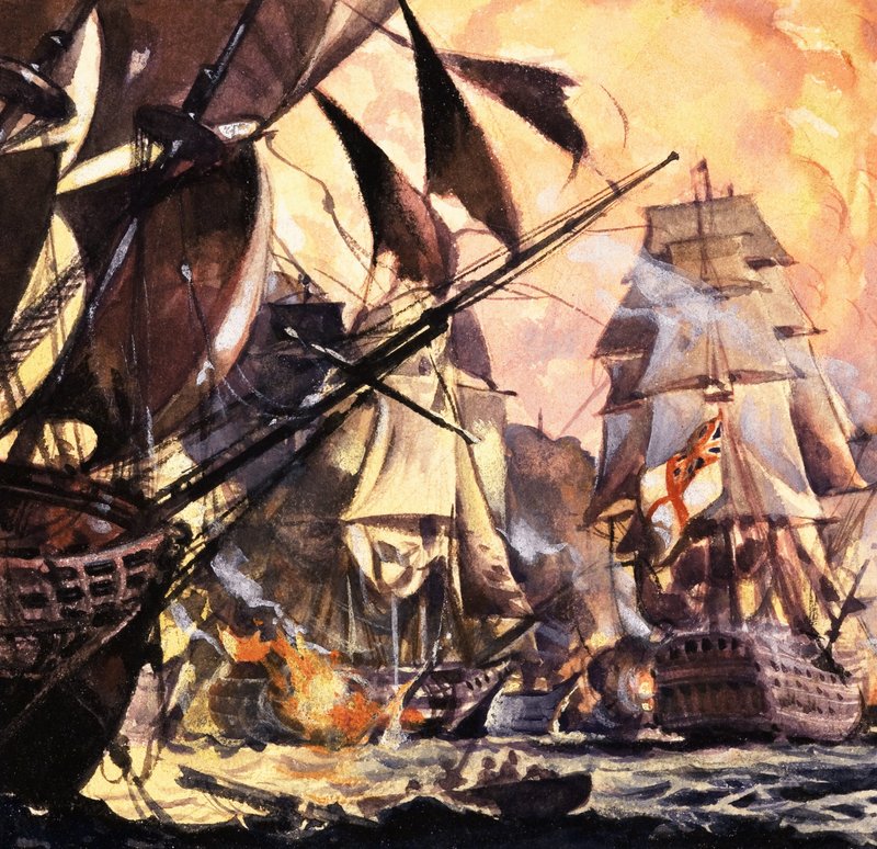 Bitva o Trafalgar od English School