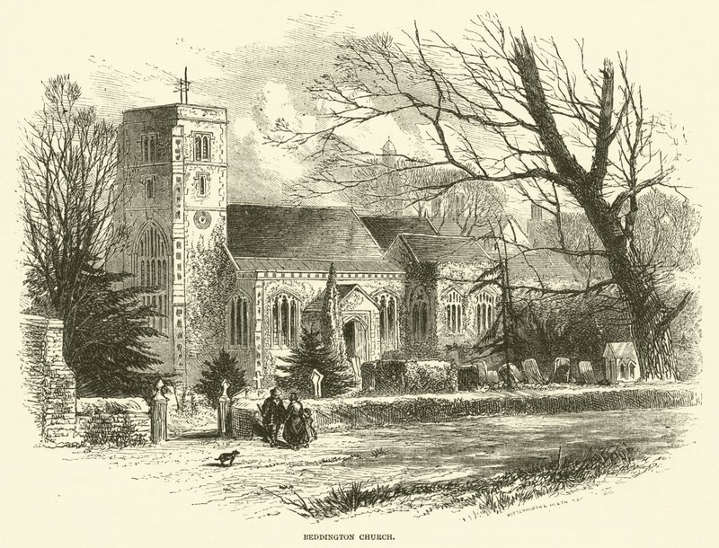 Beddington Church (rytina) od English School