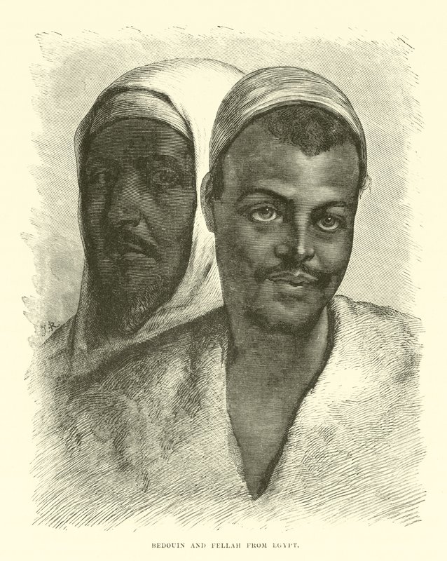 Beduín a Fellah z Egypta od English School