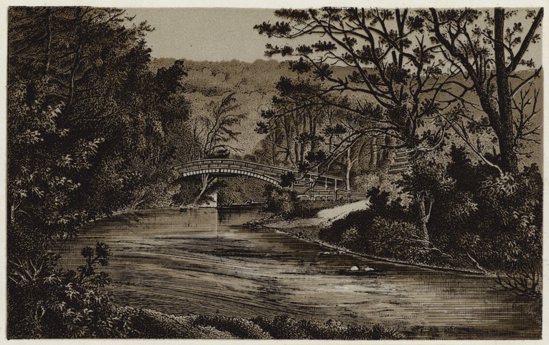 Žebrácký most, poblíž Whitby (litho) od English School