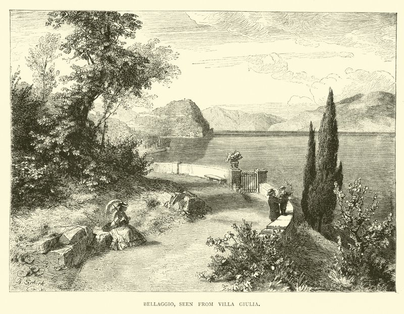 Bellaggio, při pohledu z Villa Giulia od English School