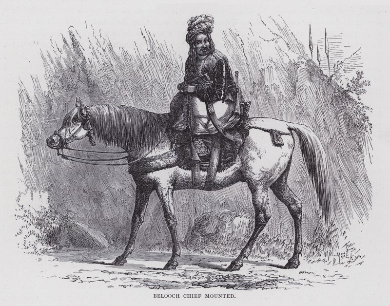 Belooch Chief Mounted (rytina) od English School