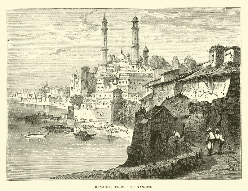 Benares z Gangy od English School