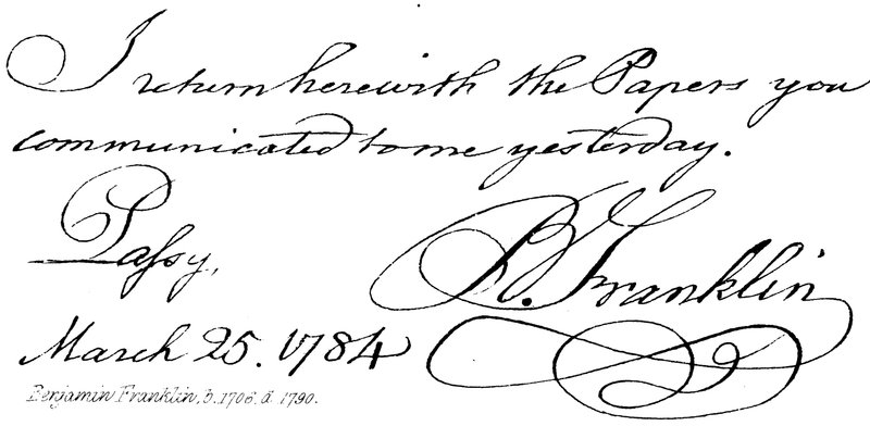 Benjamin Franklin, nar. 1706, nar. 1790 od English School