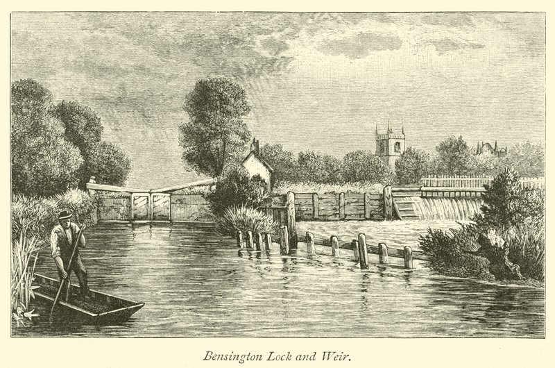 Bensington Lock and Weir od English School